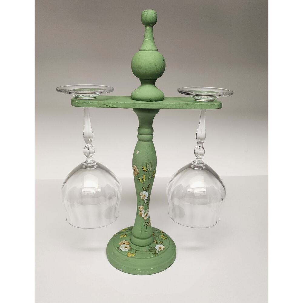 Vienna Crystal 24% Lead Crystal Water/Wine Glasses Set of 2/ W Vintage Stand